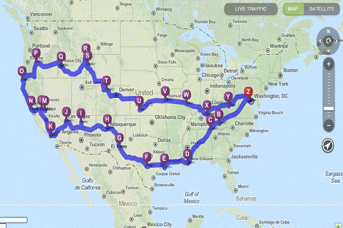 Cross Country Trip Map Mapping The Great American Family Road Trip - Kidventurous