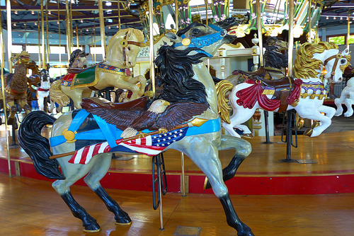 Antique Carousel Horse at Coolidge Park